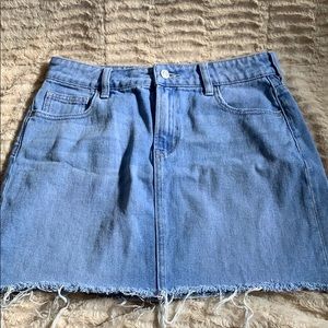 Denim Frayed Pac Sun Skirt